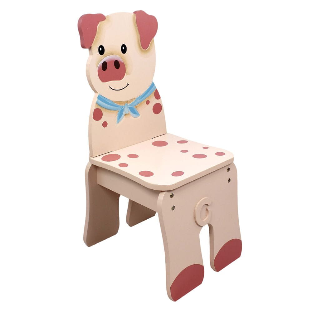Teamson Fantasy Fields - Nábytok na hranie -Happy Farm Chair - Pig